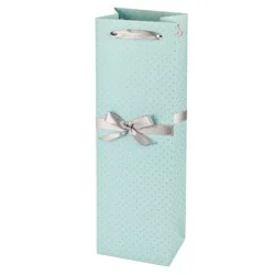 Cakewalk Elegant Blue and Silver Wine Bag by Cakewalk