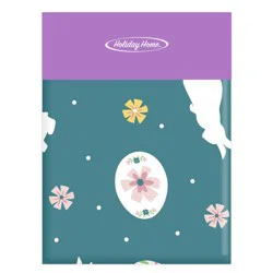 Holiday Home Peva Flannel-Backed Vinyl Tablecloth - Eggs & Bunnies