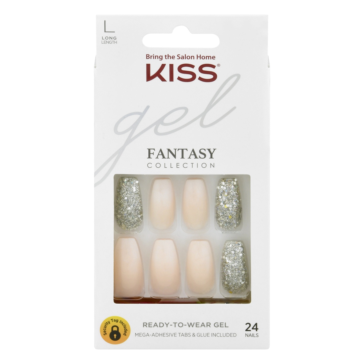 slide 1 of 1, Kiss Fantasy Collection Gel Short Length Nails 1 ea, 1 ea