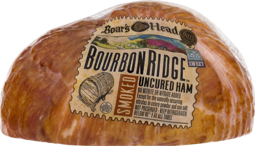 slide 3 of 4, Boar's Head Bold Bourbonridge Uncured Smoked Ham Fresh Sliced Deli Meat, per lb