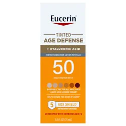 Eucerin Sun Tinted Age Defense SPF 50 Face Sunscreen Lotion, 2.5 fl oz Bottle