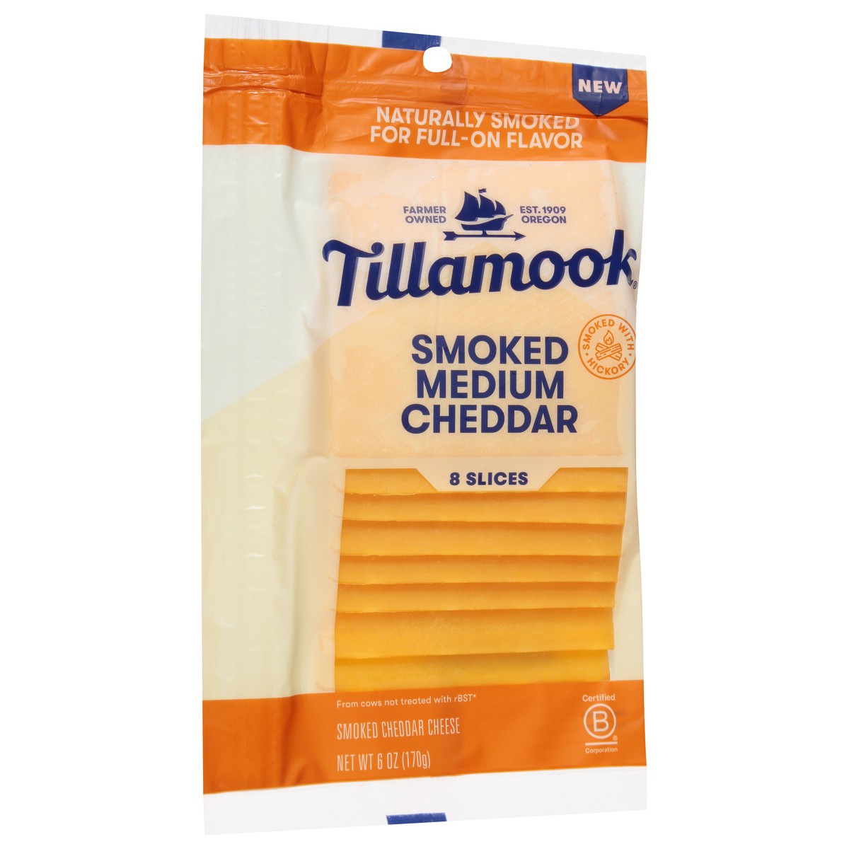 slide 9 of 14, Tillamook Smoked Medium Yellow Cheddar Slices 6oz - 6 OZ, 6 oz