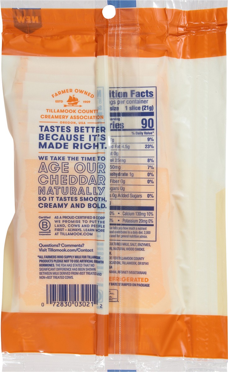 slide 7 of 14, Tillamook Smoked Medium Yellow Cheddar Slices 6oz - 6 OZ, 6 oz