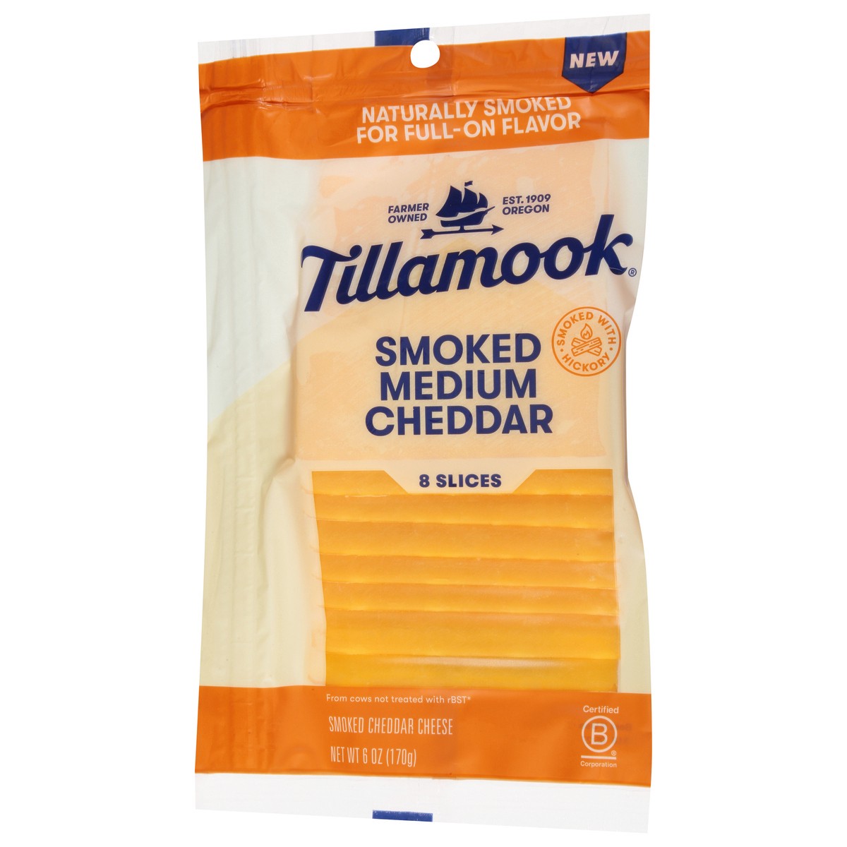 slide 8 of 14, Tillamook Smoked Medium Yellow Cheddar Slices 6oz - 6 OZ, 6 oz