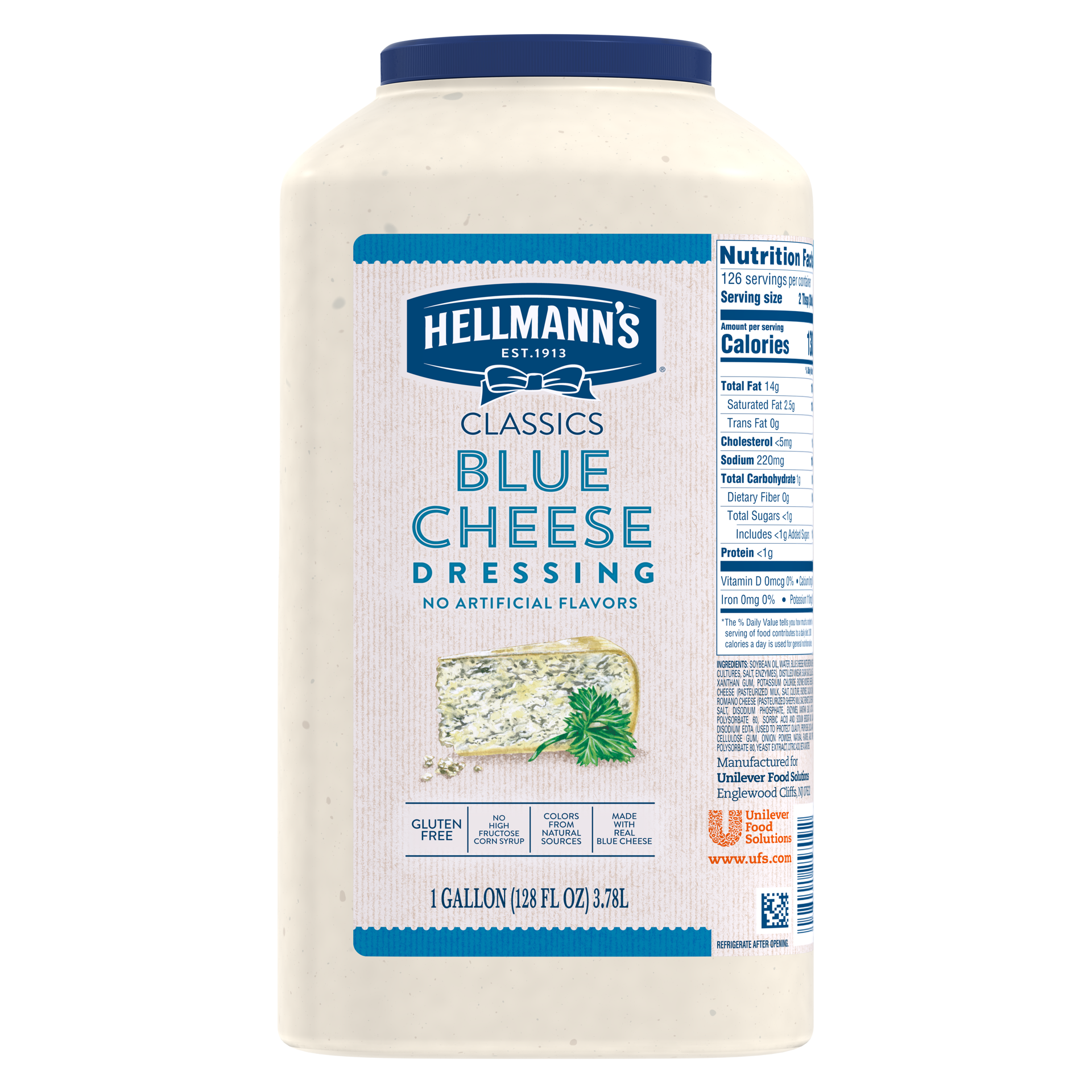 slide 3 of 3, Hellmann's Spreads and Dressings CHUNKY BLUE CHEESE 1 GA, 1 gal