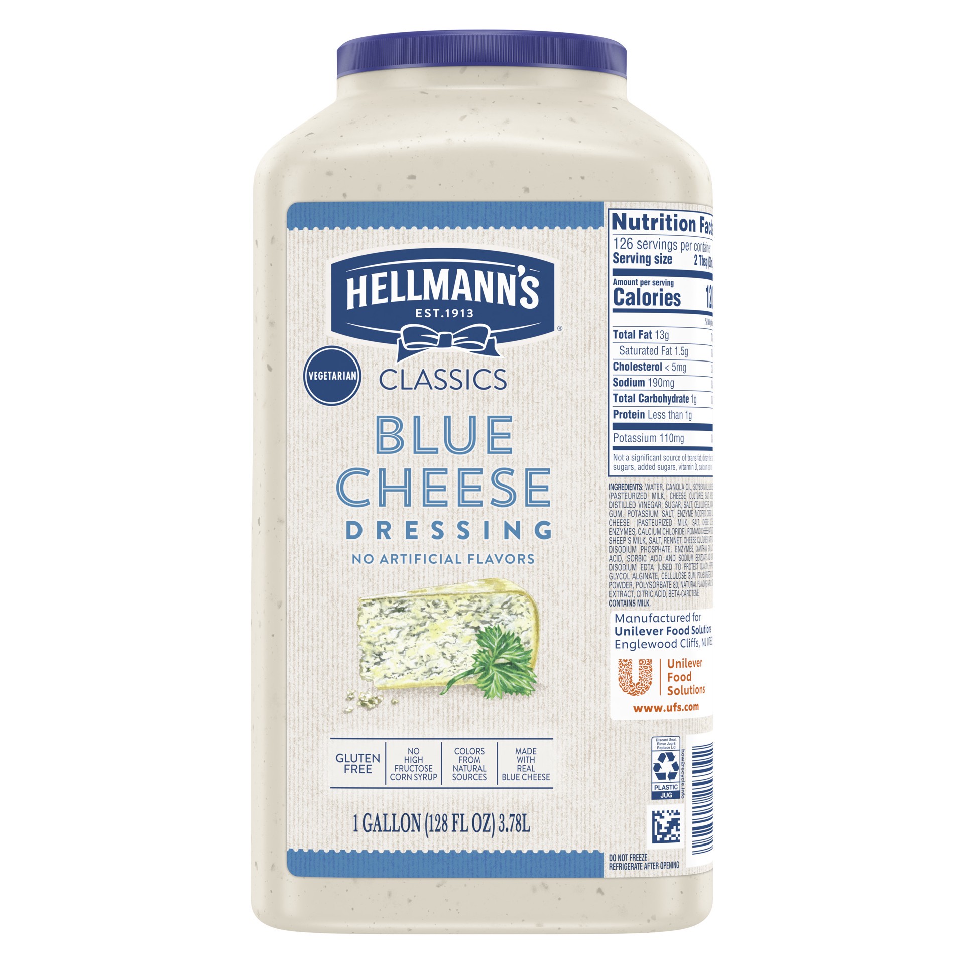 slide 1 of 3, Hellmann's Spreads and Dressings CHUNKY BLUE CHEESE 1 GA, 1 gal