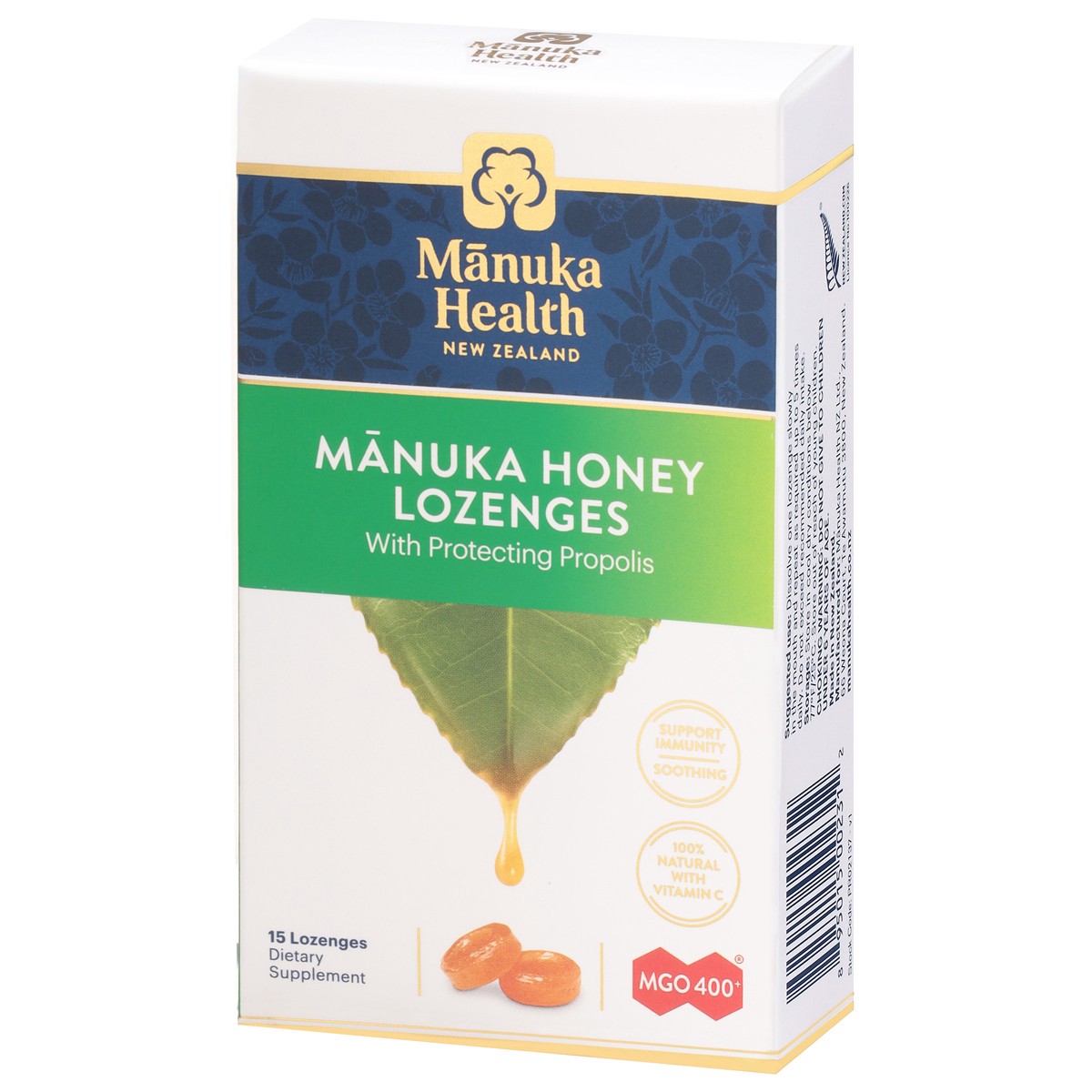slide 3 of 9, Manuka Health MGO 400+ Manuka Honey Lozenges with Protecting Propolis 15 ea, 15 ct