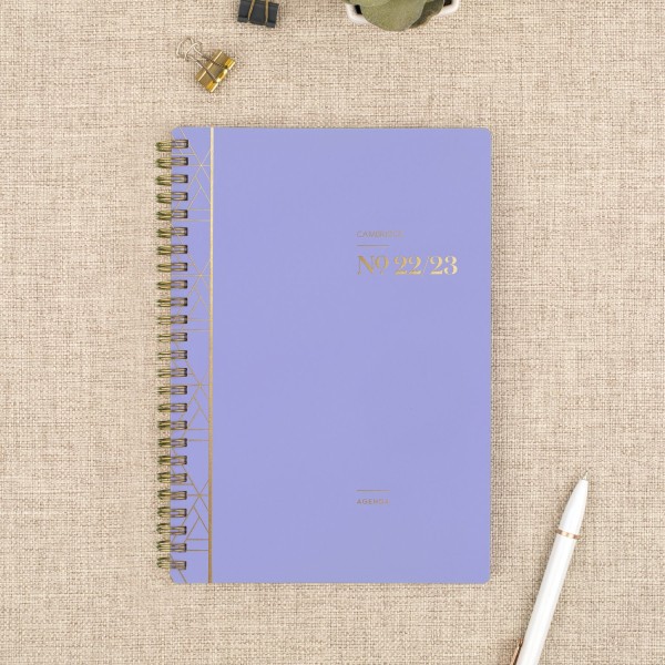 slide 2 of 8, Cambridge WorkStyle Focus Academic 2022-2023 Weekly Monthly Planner, Lavender, Small, 5 1/2" x 8 1/2", 1 ct