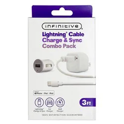 Infinitive Lightning Cable, Combo Pack 3 ft