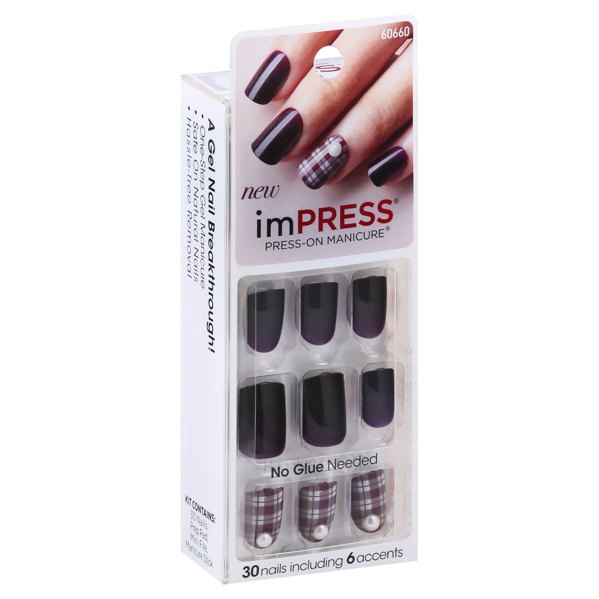 slide 8 of 9, imPRESS Press-on Manicure Bright as a Feather Nails 1 ea, 24 ct