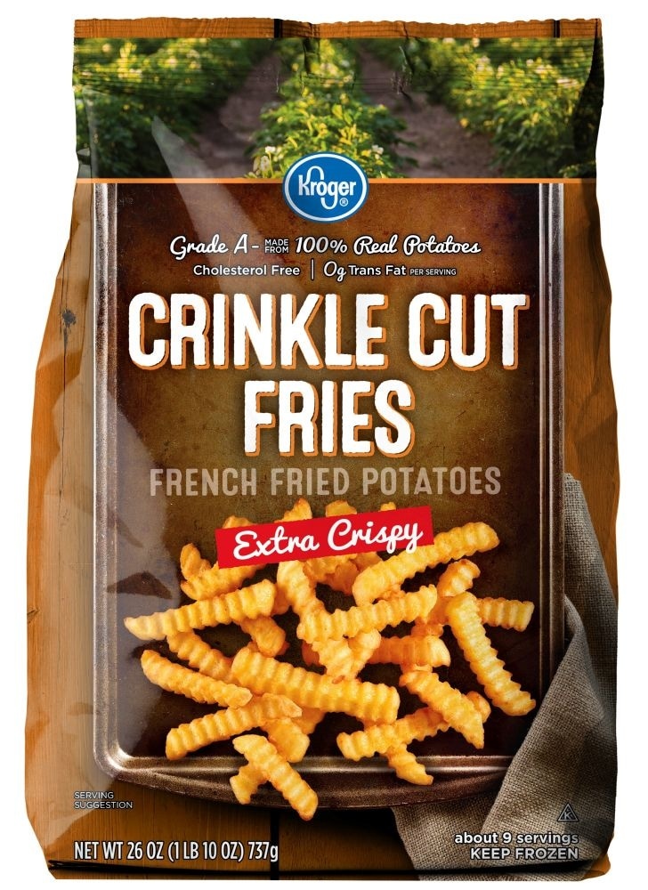 slide 1 of 1, Kroger Extra Crispy Crinkle Cut French Fries, 26 oz