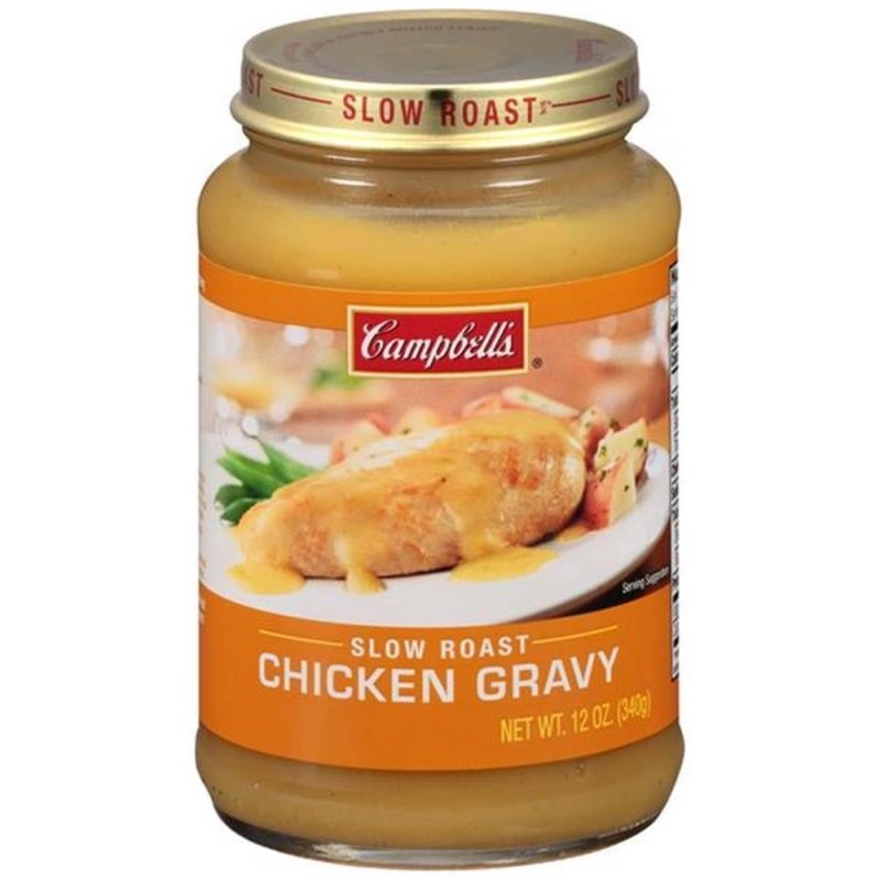 slide 1 of 1, Campbell's Slow Roast Chicken Gravy, 12 oz