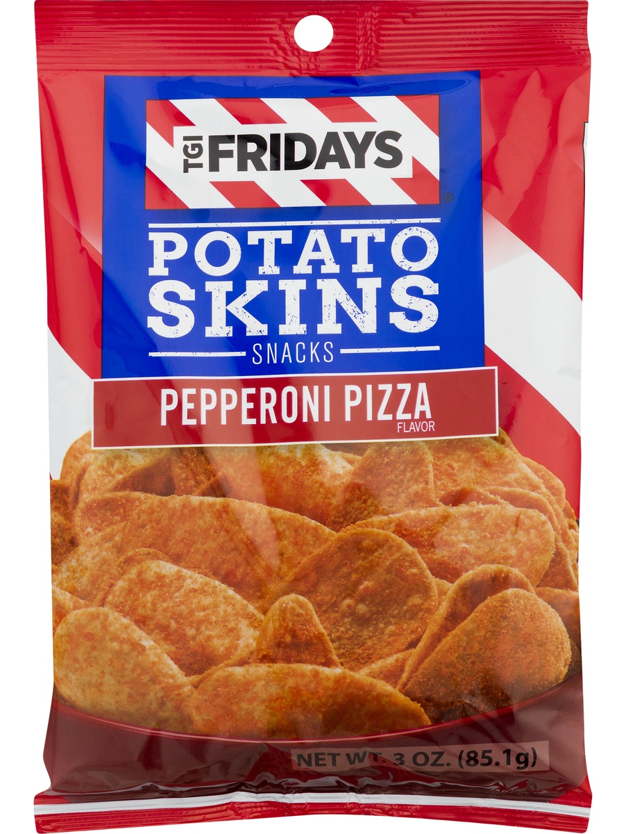 slide 1 of 1, T.G.I. Friday's Tgi Fridays Potato Skins Snacks Pepperoni Pizza, 3 oz
