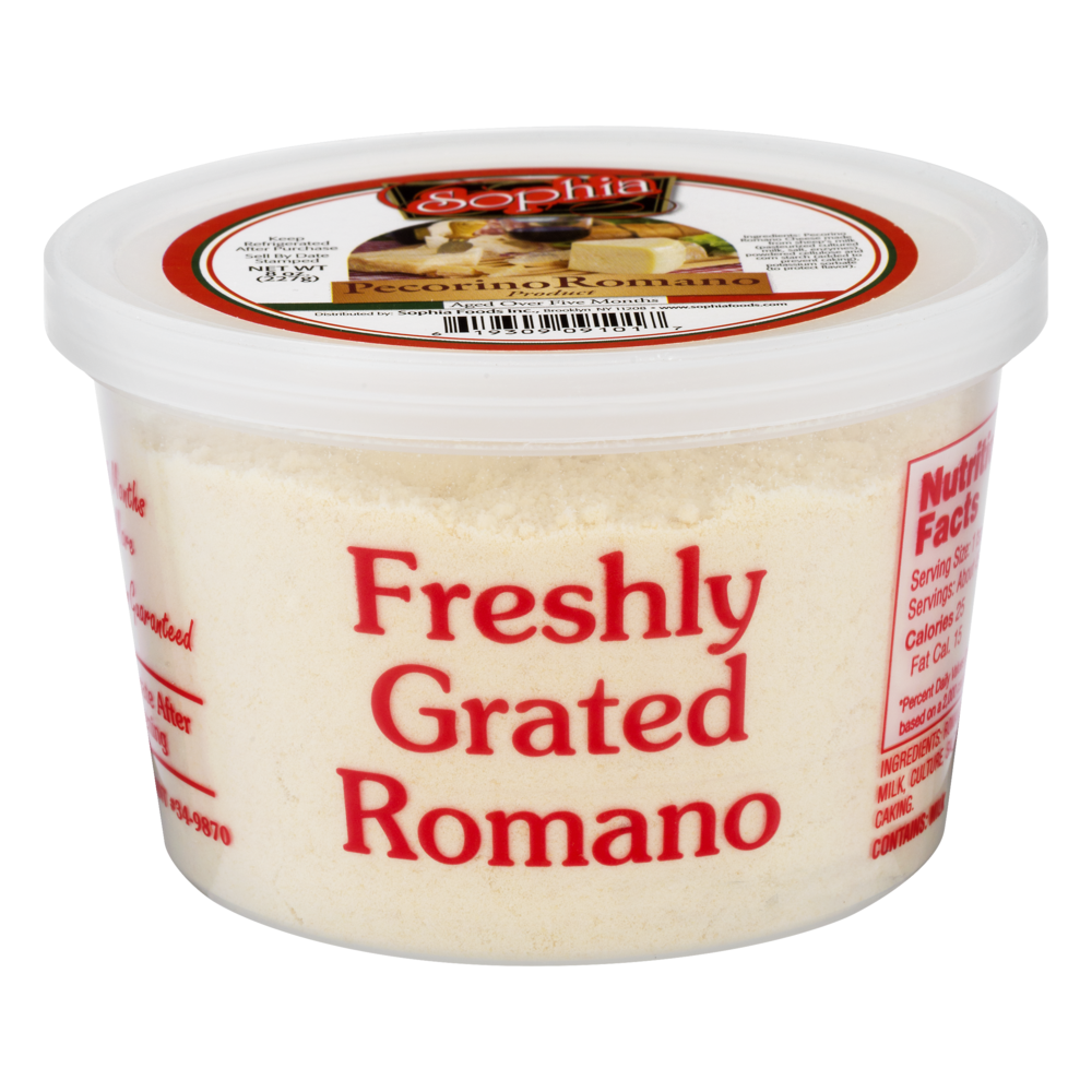 slide 1 of 1, Sophia Cheese Deli Cup - Romano, 8 oz