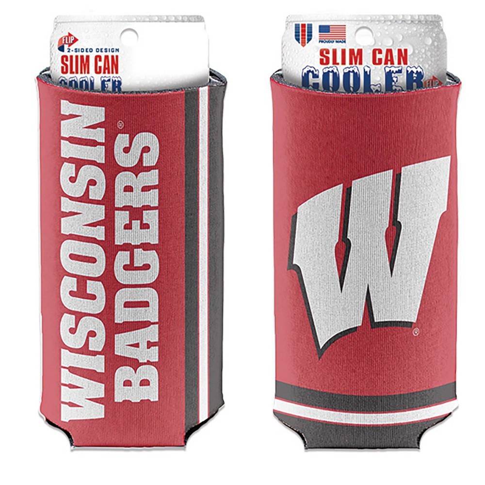 slide 3 of 3, NCAA Wisconsin Badgers Slim Can Cooler, 1 ct