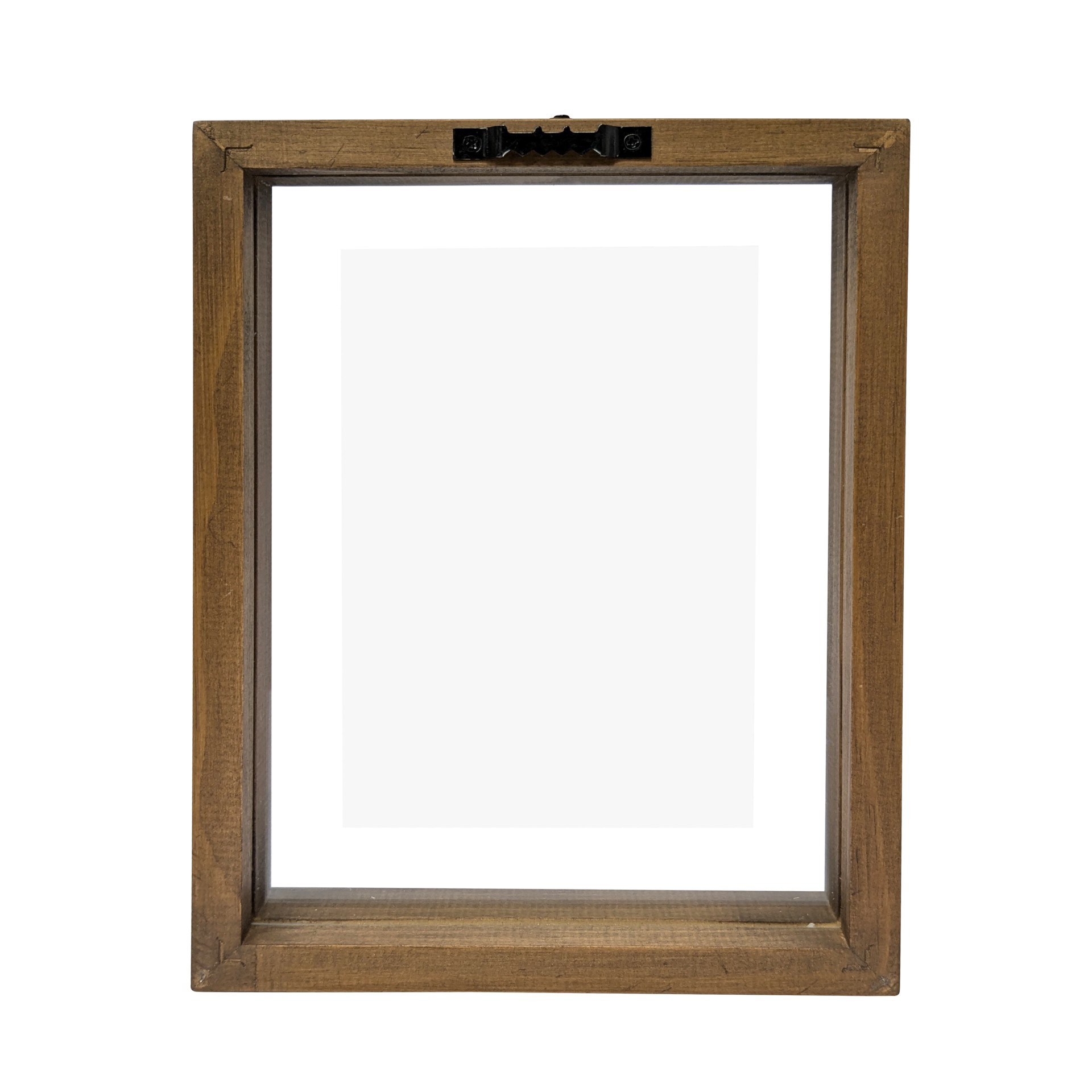 slide 4 of 6, Expressions Brown Linear Wood Float Frame By Studio Decor, 4 in x 6 in