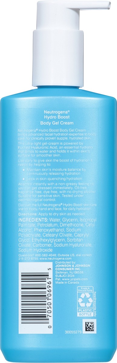 slide 12 of 12, Neutrogena Hydro Boost Body Gel Cream with Hyaluronic Acid 8.5 oz, 8.5 oz