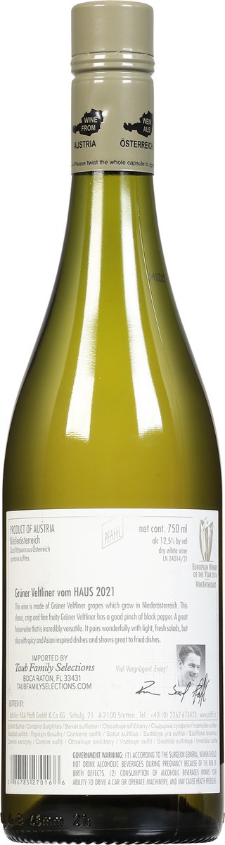 slide 6 of 7, Gruner Veltliner Vom Haus Pfaffl 750 ml, 750 ml