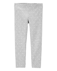 Carter's Toddler Polka Dot Stretch Leggings Heather 4T