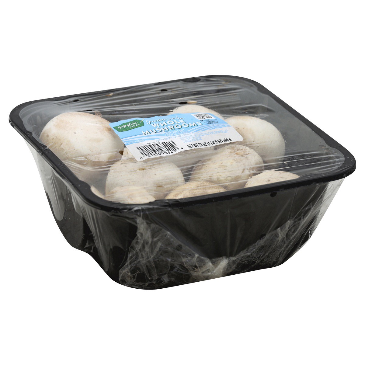 slide 1 of 4, Signature Kitchens Jumbo White Mushrooms, 24 oz