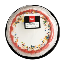 Cub Bakery 8 inch Single Marble Cake White Buttercream / Sprinkles, 1 Each