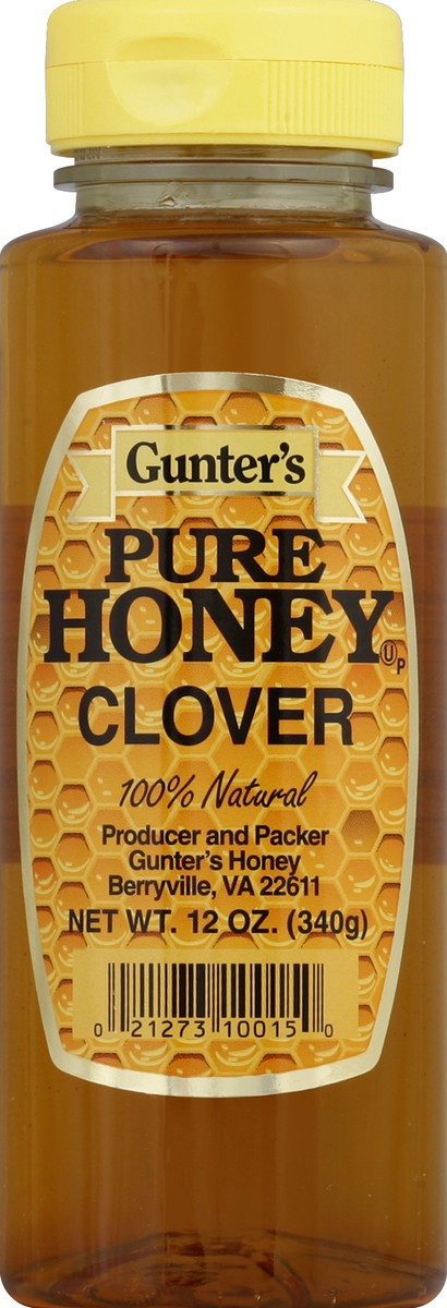 slide 2 of 2, Gunter's Honey, Pure, Clover - 12 oz, 12 oz