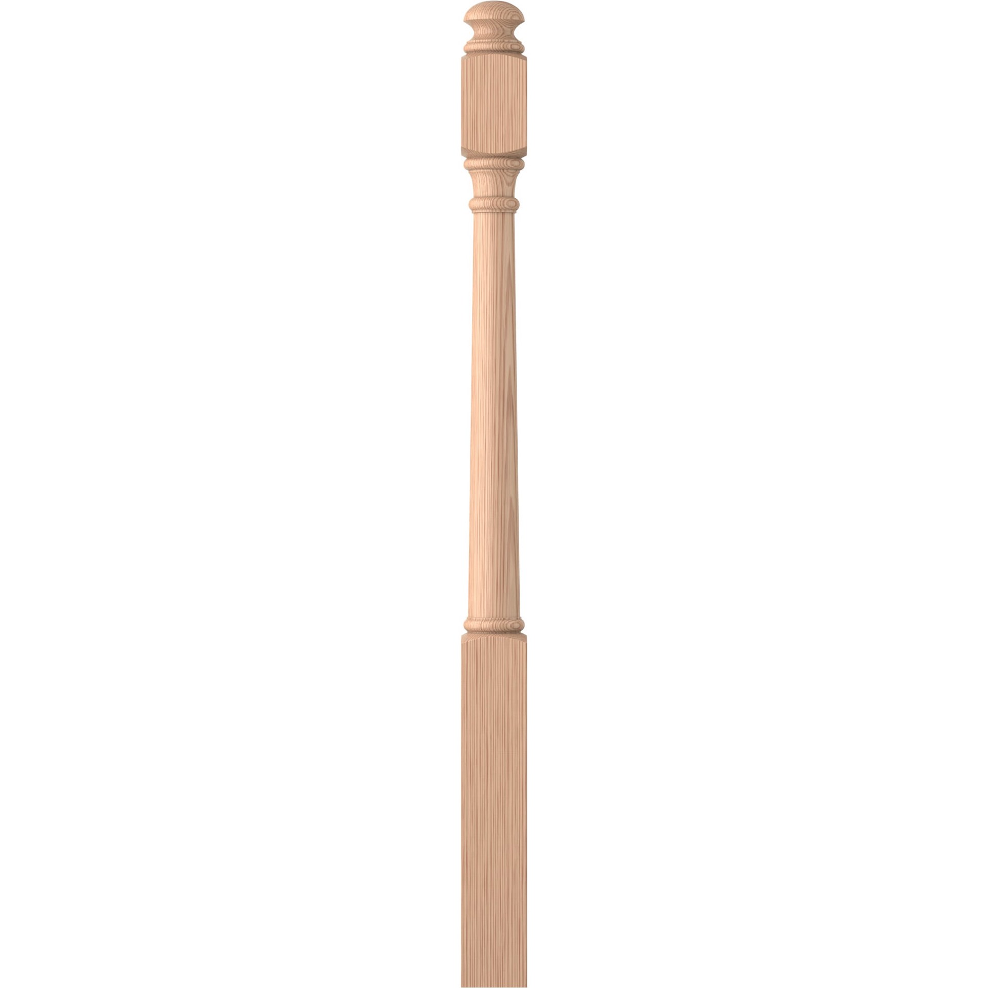 slide 1 of 3, L.J. Smith Stair Systems 48-in x 3.25-in Unfinished Hemlock Classic Starting Stair Newel Post, 1 ct