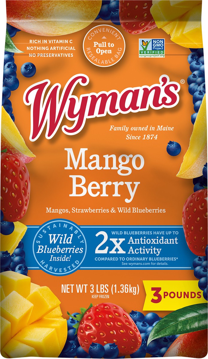 slide 4 of 7, Wyman's Mango Berry 3 lb, 48 oz
