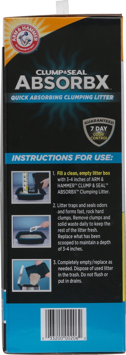 slide 11 of 12, ARM & HAMMER Clump & Seal AbsorbX Clumping Litter, Multi-Cat Unscented, 8.5 lb, 8.5 lb