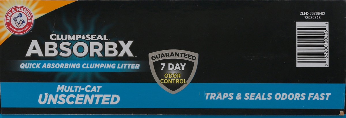 slide 6 of 12, ARM & HAMMER Clump & Seal AbsorbX Clumping Litter, Multi-Cat Unscented, 8.5 lb, 8.5 lb