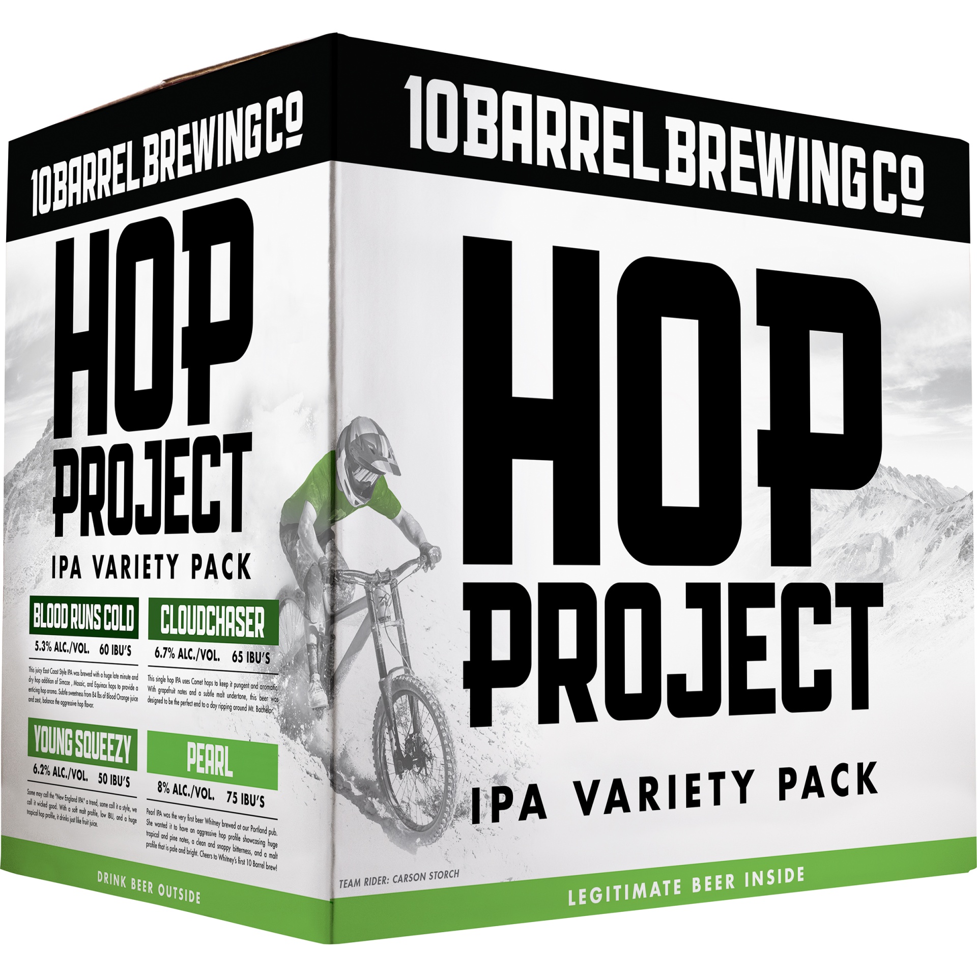 slide 1 of 1, 10 Barrel Brewing Co. Apocalypse, Hazy Trail, Profuse Juice & Travel Agent IPA Hop Project Variety Pack, 12 ct; 12 fl oz