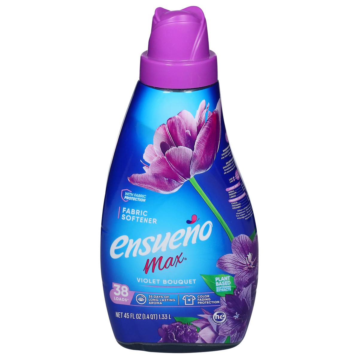 slide 1 of 13, Ensueno Violet Bouquet Fabric Softener, 45 oz