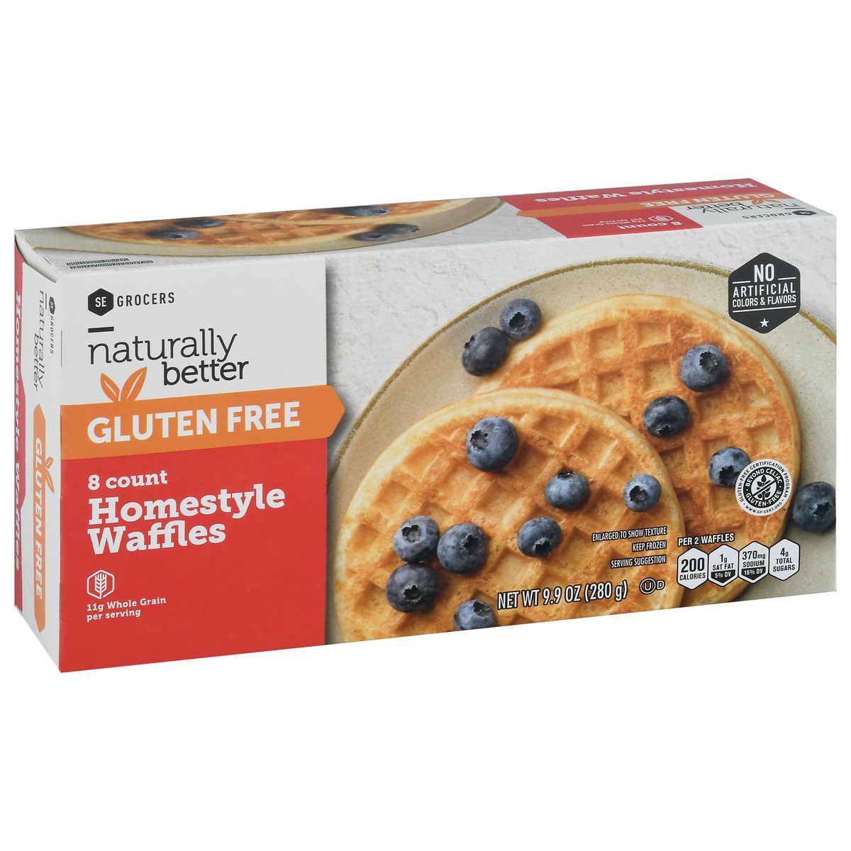 slide 8 of 14, SEG Nb Gf Homestyle Waffles, 9.9 oz