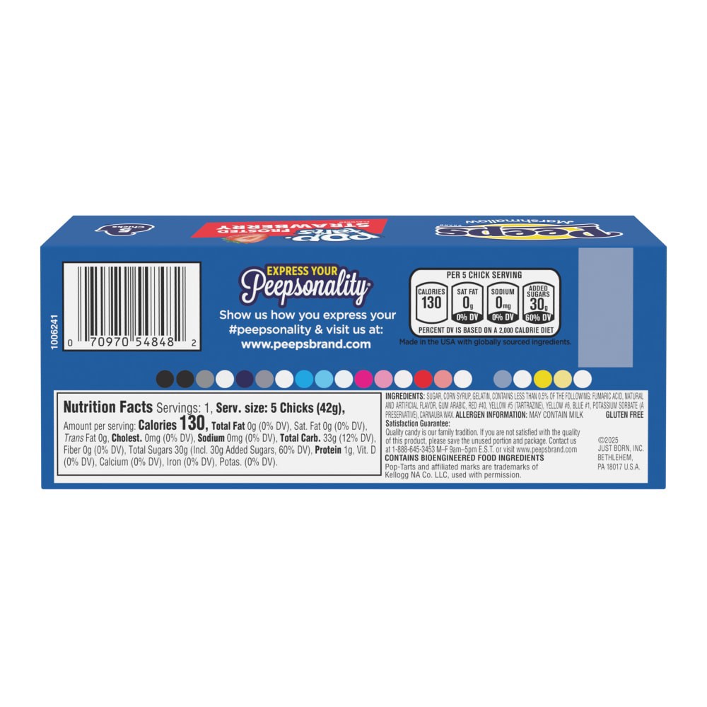 slide 2 of 2, Peeps® Pop Tarts™ Frosted Strawberry Flavored Marshmallow Candy, 5 ct; 1.5 oz