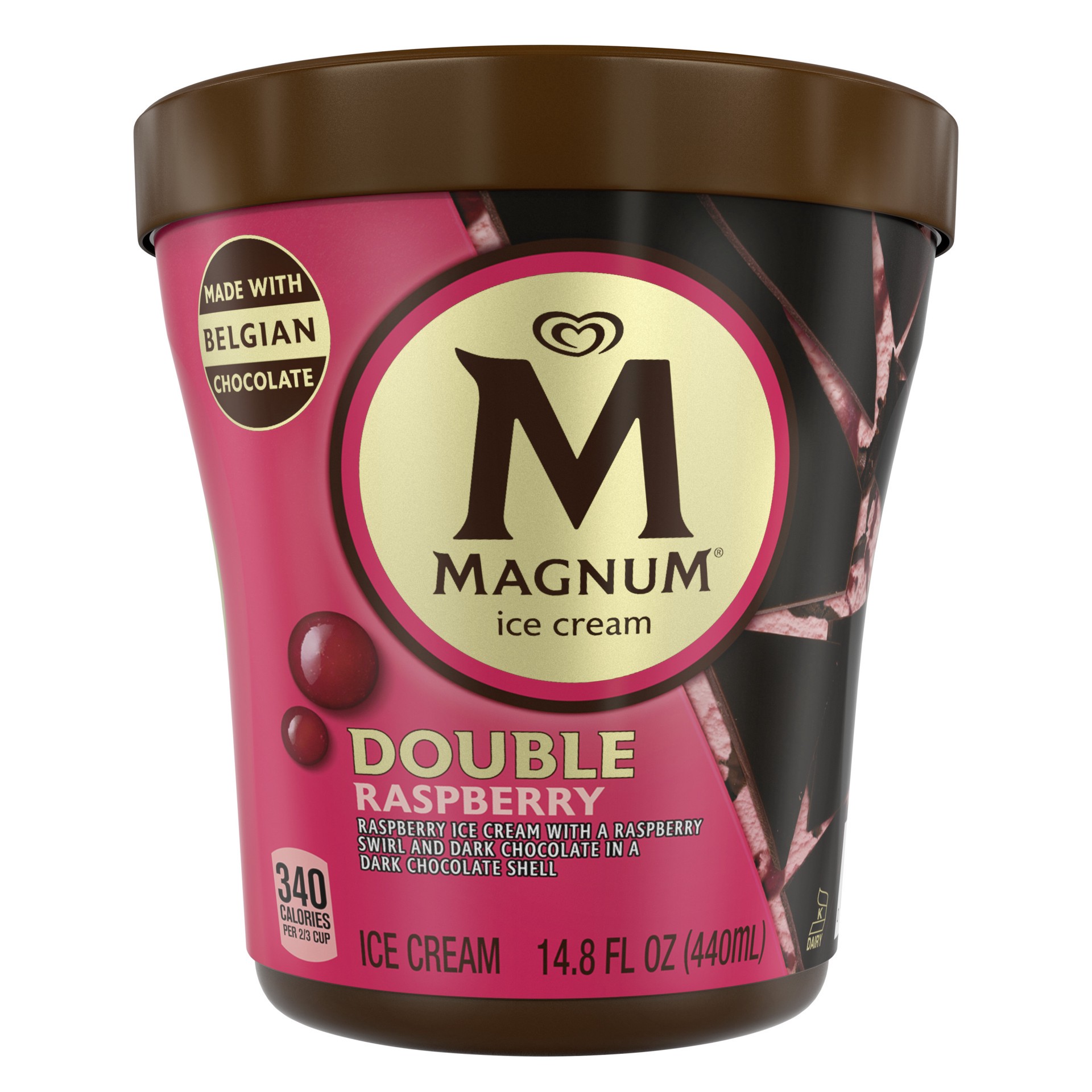 slide 1 of 3, Magnum Ice Cream Tub Double Raspberry, 14.8 oz, 14.8 oz