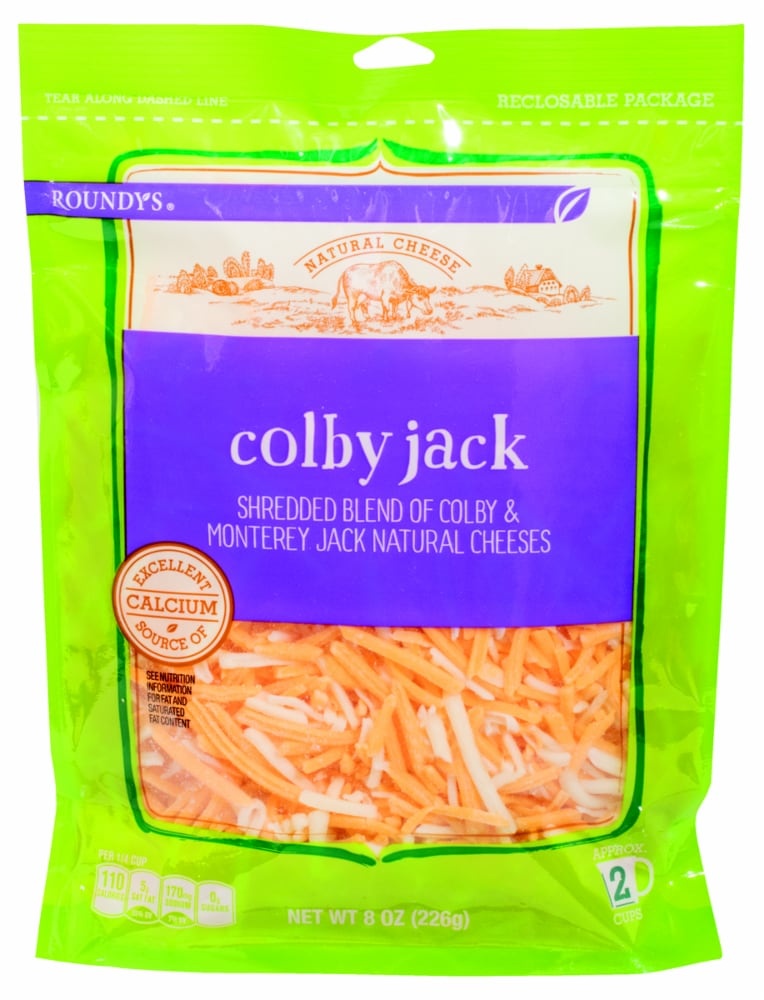 slide 1 of 1, Roundy's Roundys Colby Jack Shredded Cheese, 8 oz