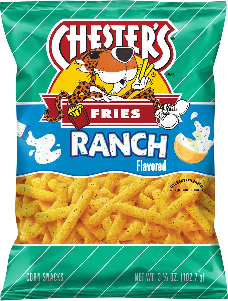 slide 6 of 7, Chester's Fries Corn And Potato Snacks Ranch Flavored 3 5/8 Oz, 3.62 oz