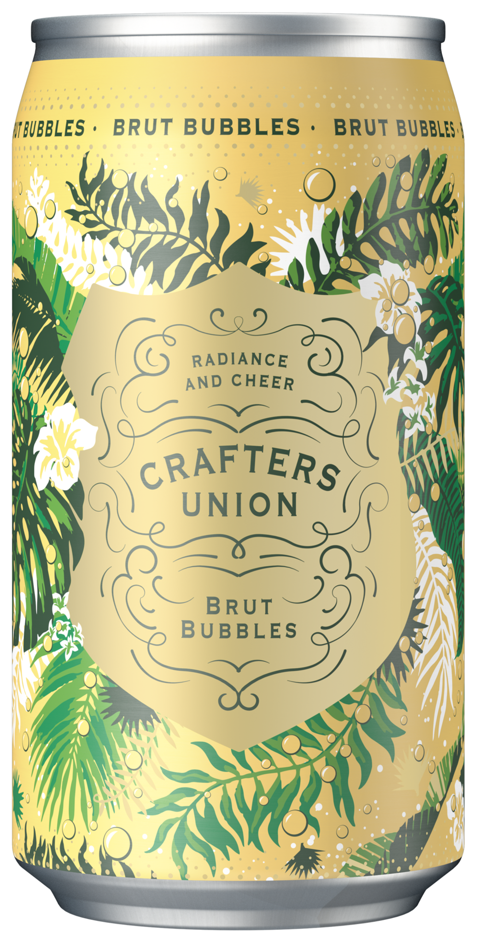 slide 1 of 2, Crafters Union Bubbles Brut White Wine, 375 mL Can, 12.68 fl oz