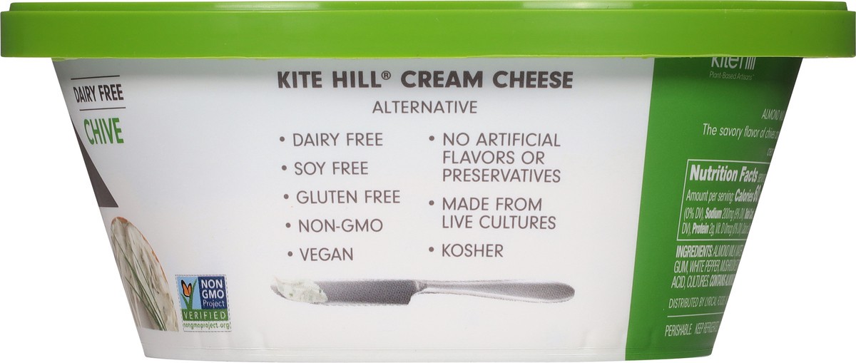 slide 8 of 9, Kite Hill Dairy Free Chive Cream Cheese Alternative 8 oz, 8 oz