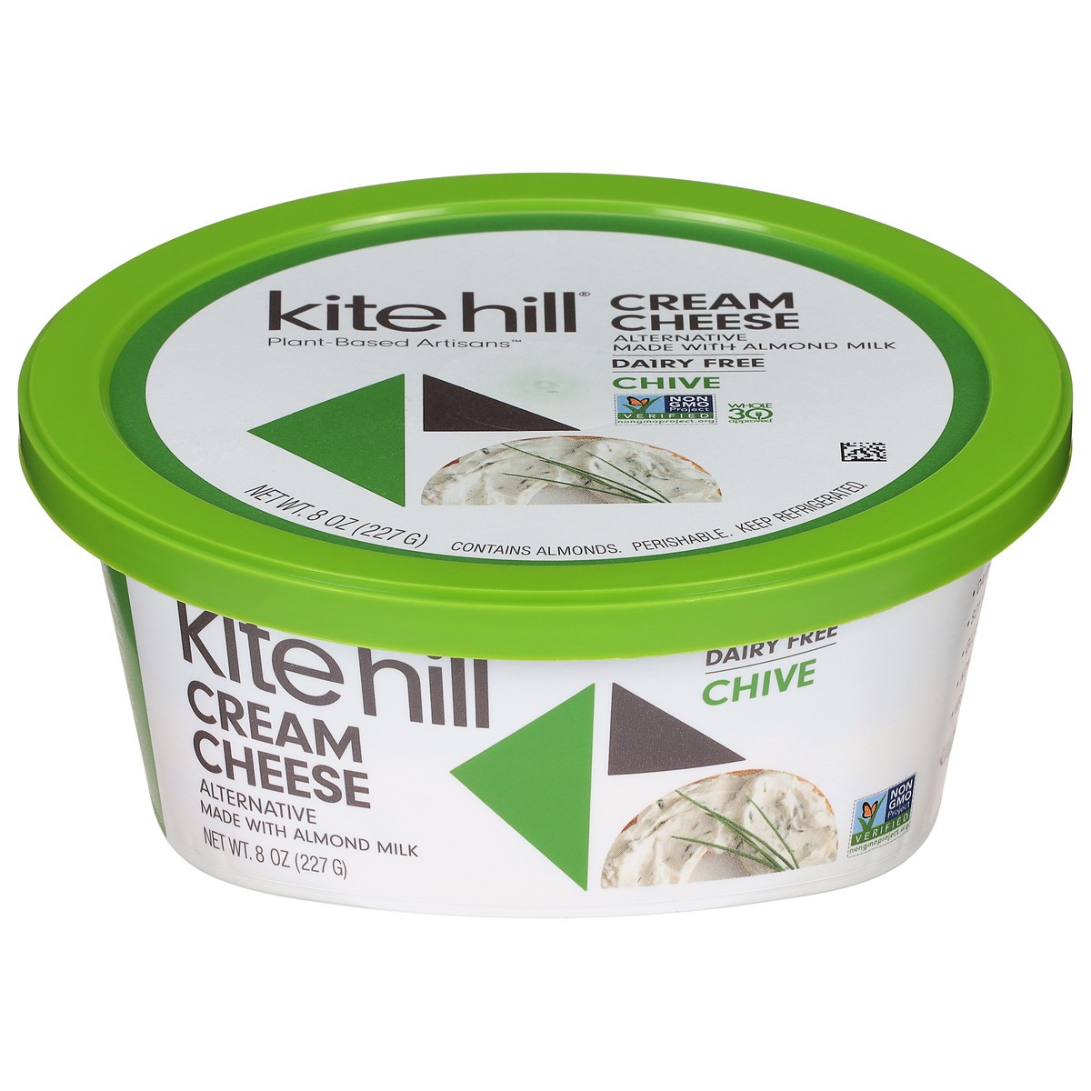 slide 1 of 9, Kite Hill Dairy Free Chive Cream Cheese Alternative 8 oz, 8 oz