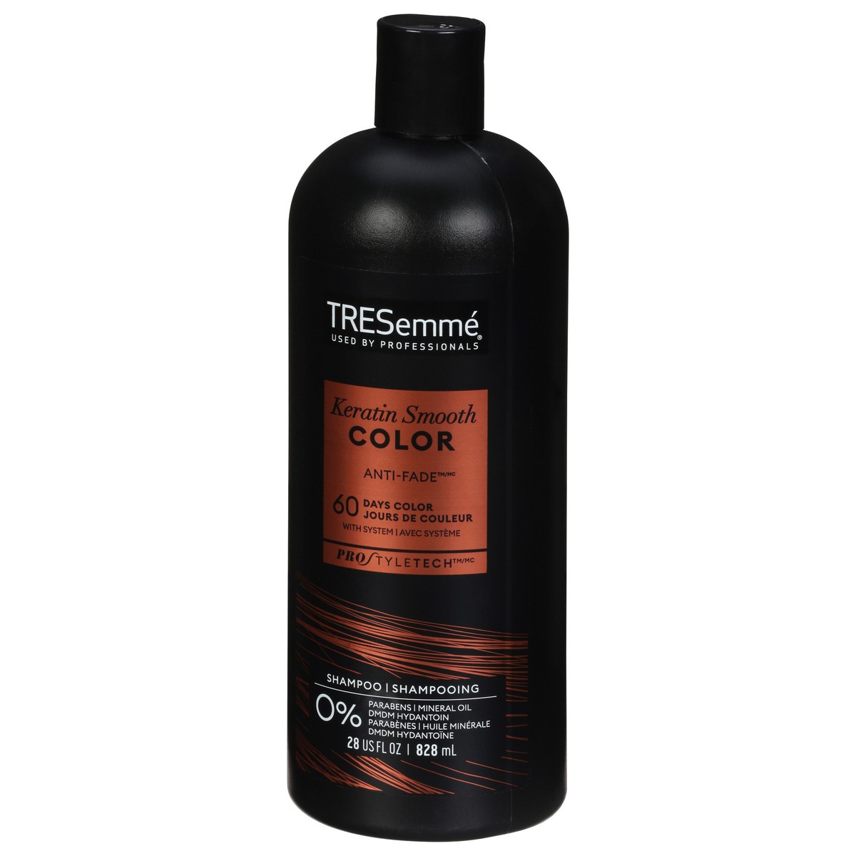 slide 5 of 9, TRESemmé Cruelty-Free Keratin Smooth Color sulfate-free shampoo 28 Fl Oz, 28 fl oz