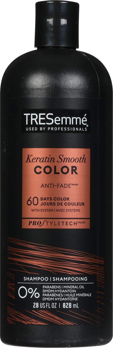 slide 8 of 9, TRESemmé Cruelty-Free Keratin Smooth Color sulfate-free shampoo 28 Fl Oz, 28 fl oz