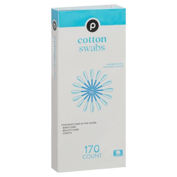 slide 1 of 1, Publix Double Tipped Cotton Swabs, 170 ct