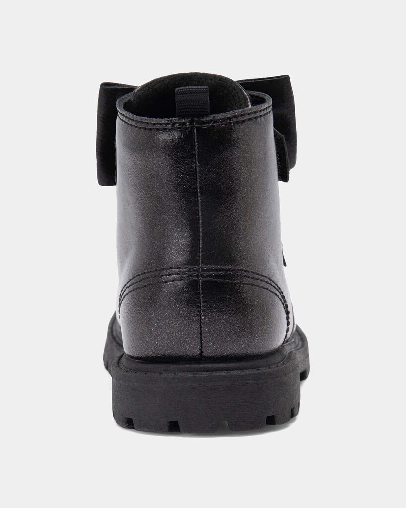 slide 3 of 6, Carter's Carters Toddler Girl Bow Ankle Boots - Black Black 5, 1 ct