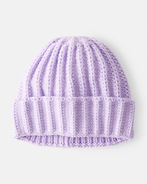 slide 1 of 2, Carter's Kid Beanie - Lavender Lavender 8-14, 1 ct