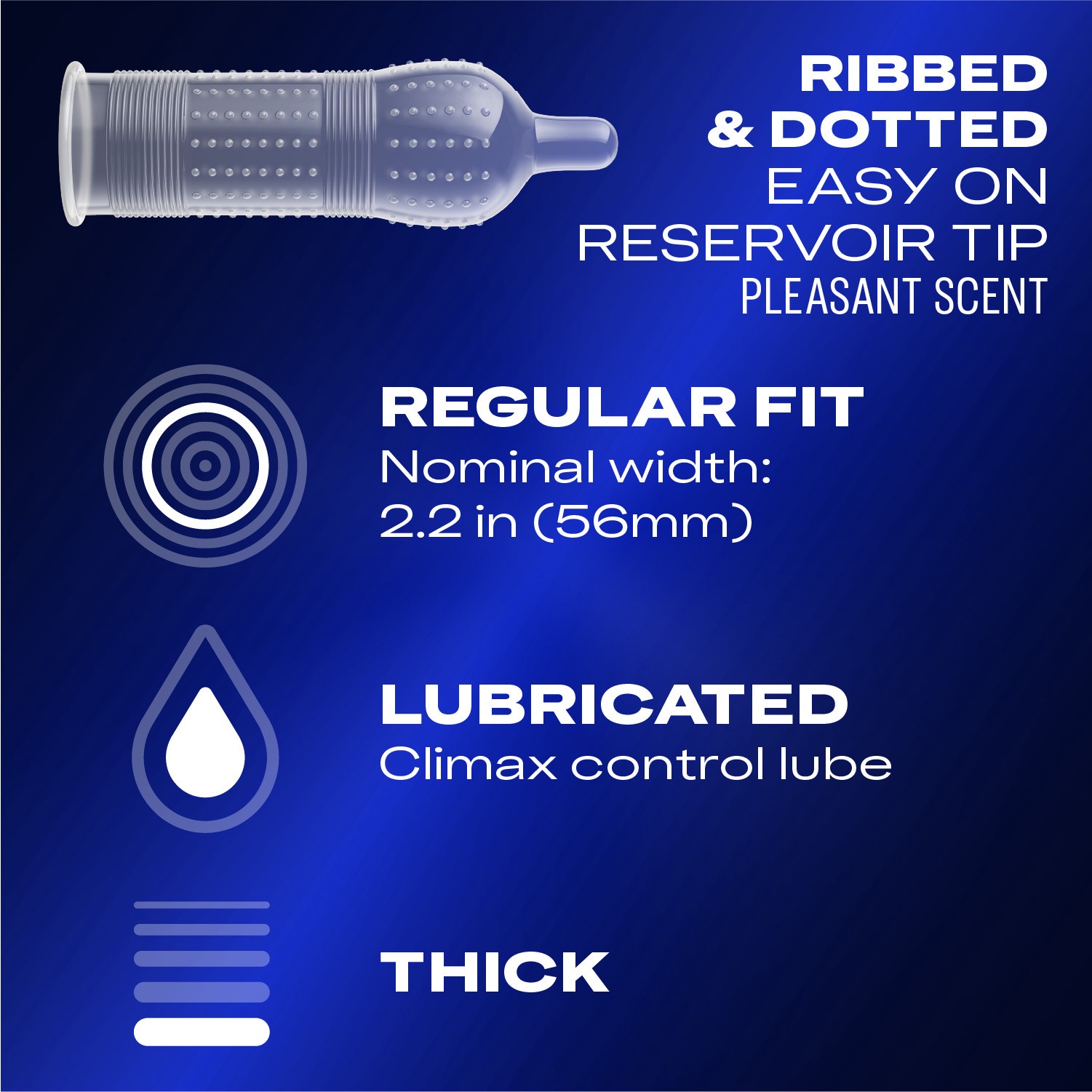 slide 2 of 4, Durex Performax Intense Lubricated Ribbed Dotted Premium Condoms, 3 Count, 3 oz