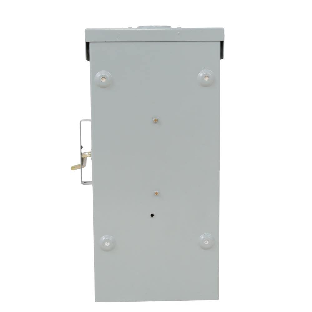 slide 4 of 5, GE 100 Amp Single phase (124V/240V) Non-fusible Outdoor Light-duty Safety switch Disconnect, 1 ct