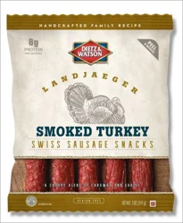 Dietz & Watson Landjaeger Smoked Turkey Swiss Sausage Snacks