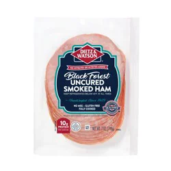 Dietz & Watson Pre-Sliced Black Forest Uncured Ham, 7 Oz.