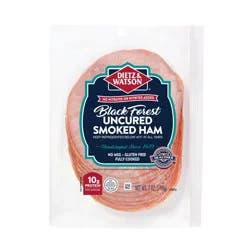 Dietz & Watson Pre-Sliced Black Forest Uncured Ham, 7 Oz.